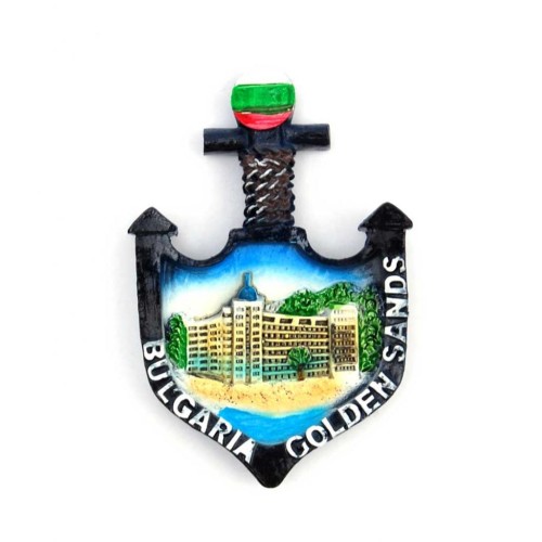 Декоративна фигурка с магнит във формата на котва - Златни пясъци