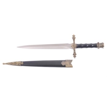 Сувенирен нож с метални декоративна ножница с еко кожа и ръкохватка