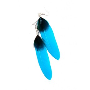 Елегантни обици от цветни пера