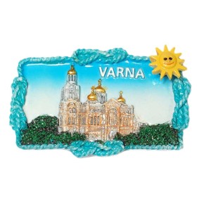Магнитна релефна пластинка с декоративна фигурка - слънце върху пружина