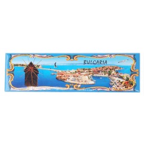 Продълговата магнитна пластинка - мелницата и стария град в Несебър