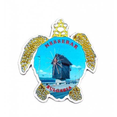 Сувенирна магнитна пластинка във формата на костенурка - Несебър