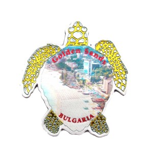 Сувенирна магнитна пластинка във формата на костенурка - Златни пясъци