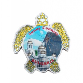 Сувенирна магнитна пластинка във формата на костенурка - България