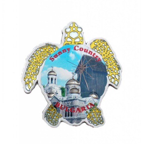 Сувенирна магнитна пластинка във формата на костенурка - България