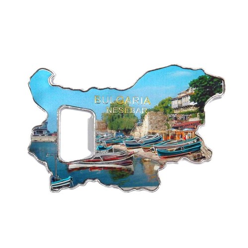 Сувенирна магнитна отварачка - контури на България