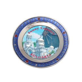 Сувенирна метална чинийка с магнит