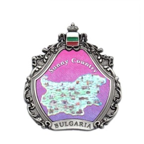 Декоративна метална фигурка с магнит - карта на България