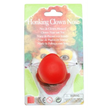 Парти артикул - клоунски нос с ластик за удобно поставяне