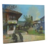 Магнитна пластинка с холограмни изображения - старинни къщи в Трявна и слънчогледи