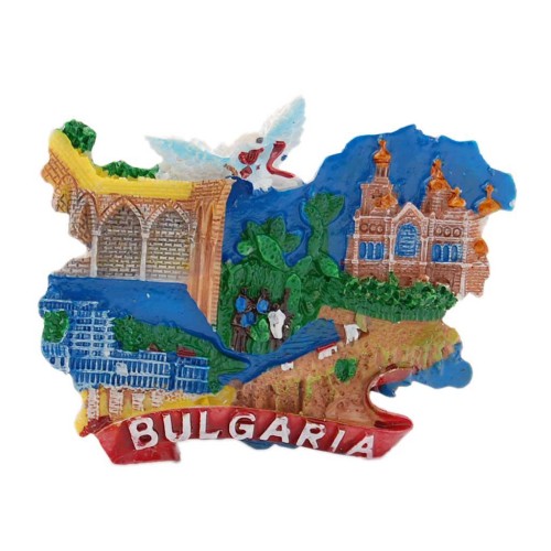 Релефна магнитна фигурка във формата на картата на България