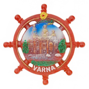 Сувенирна магнитна фигурка във формата на рул - катедралата във Варна