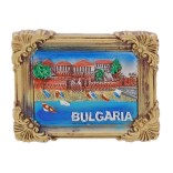 Сувенирна магнитна фигурка във формата на картина - лодки и къщи, България