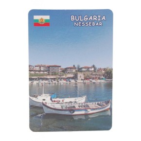 Сувенирна магнитна пластинка - лодки, Несебър