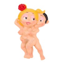 Релефна магнитна фигурка във формата на мъж и жена с надпис България