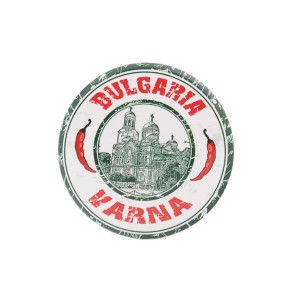 Сувенирна метална значка - катедралата във Варна
