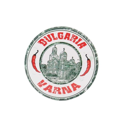 Сувенирна метална значка - катедралата във Варна