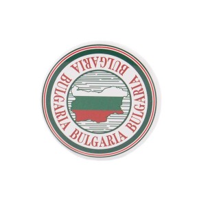 Сувенирна метална значка - контури на България с цветовете на трикольора