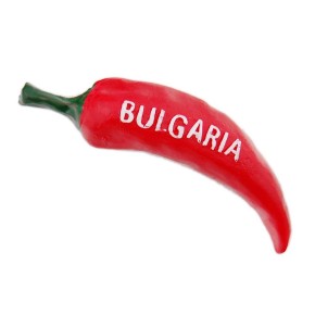 Сувенирна магнитна фигурка във формата на чушка с надпис - България
