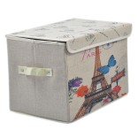 Сгъваема цветна кутия за съхранение с капаче и удобни дръжки за пренасяне