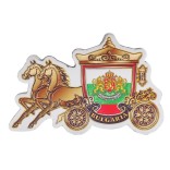 Сувенирна магнитна фигурка с лазерна графика - знамето и герба на България