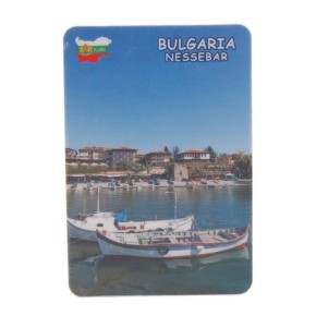 Сувенирна магнитна пластинка - лодки, Несебър