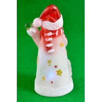 Декоративна фигурка - Дядо Коледа/ снежен човек, светещ в различни цветове