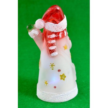Декоративна фигурка - Дядо Коледа/ снежен човек, светещ в различни цветове