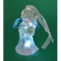 Декоративна фигурка - ангелче, светещо в различни цветове