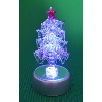 Декоративна елхичка със звезда - светеща в различни цветове