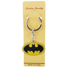 Ключодържател с цветна метална пластинка - логото на Batman