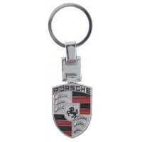 Автомобилен ключодържател - цветна метална пластина - Porsche