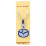 Автомобилен метален ключодържател - синя емблема на Mazda