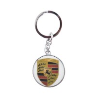 Автомобилен метален ключодържател - кръгла емблема на Porsche