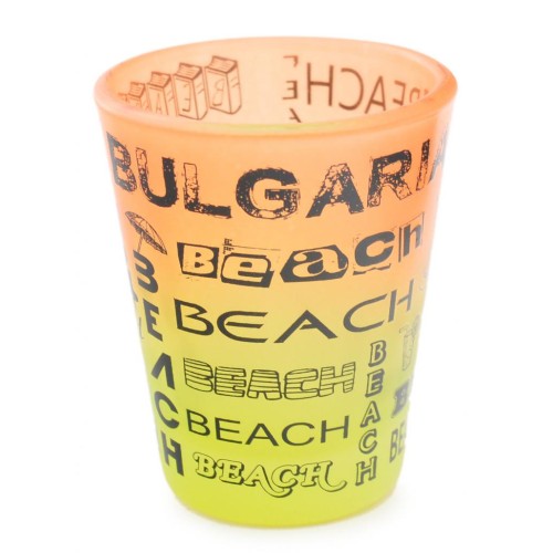 Сувенирна чаша за шот, декорирана с надписи - Beach