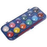 Комплект от 12 цвята водни бои с брокат за рисуване с четка в кутийка