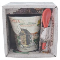 Сувенирна керамична чаша - забележителности от Несебър