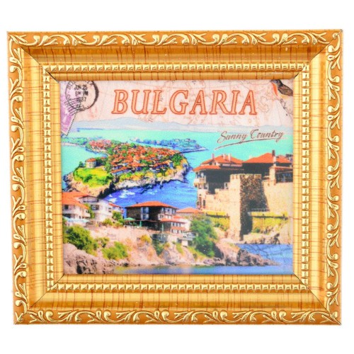 Сувенирна магнитна фигурка във формата на картина с рамка - морски пейзаж