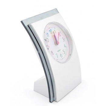Настолен часовник - будилник с прозрачен кант, изработен от PVC материал