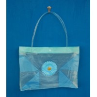 Лятна чанта PVC с декоративно цвете