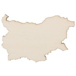 Лазерно рязан дървен елемент с магнит - карта на Република България
