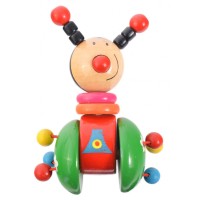 Дървена фигурка - животно с пръчка за бутане
