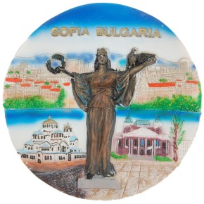 Релефна сувенирна чинийка - София