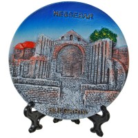 Релефна сувенирна чинийка - митрополия в Несебър