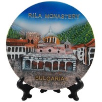 Релефна сувенирна чинийка - Рилски манастир