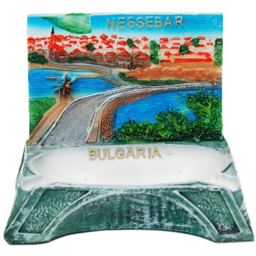 Сувенирен пепелник с релеф на провлака в Несебър