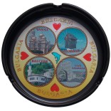 Сувенирен керамичен пепелник с лазарна графика - забележителности по Черноморието
