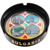 Сувенирен керамичен пепелник с лазарна графика - забележителности по Черноморието