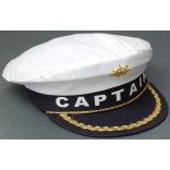 Лятна капитанска шапка с бродерия и козирка
