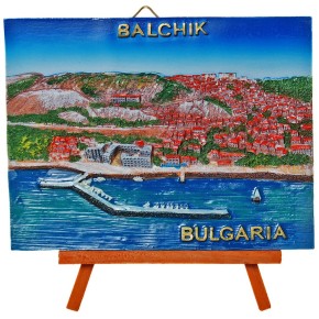 Декоративна релефна фигурка - пристанищетов Балчик